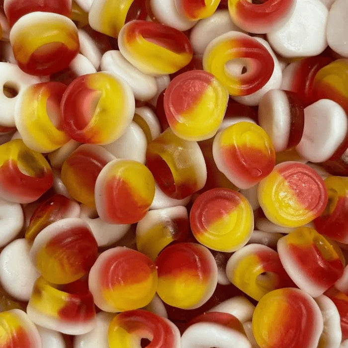 đŹ Minis Anneaux PĂȘche (100g) - 7 Jelly Sticks