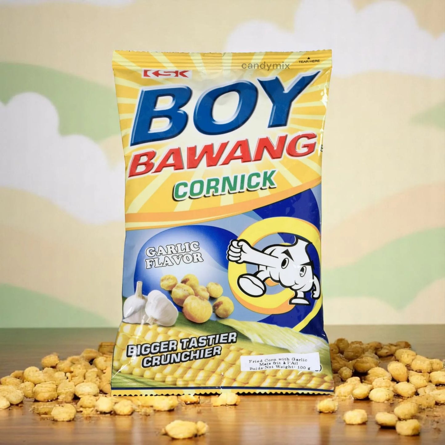 Boy Grilled Corn Garlic Flavor 