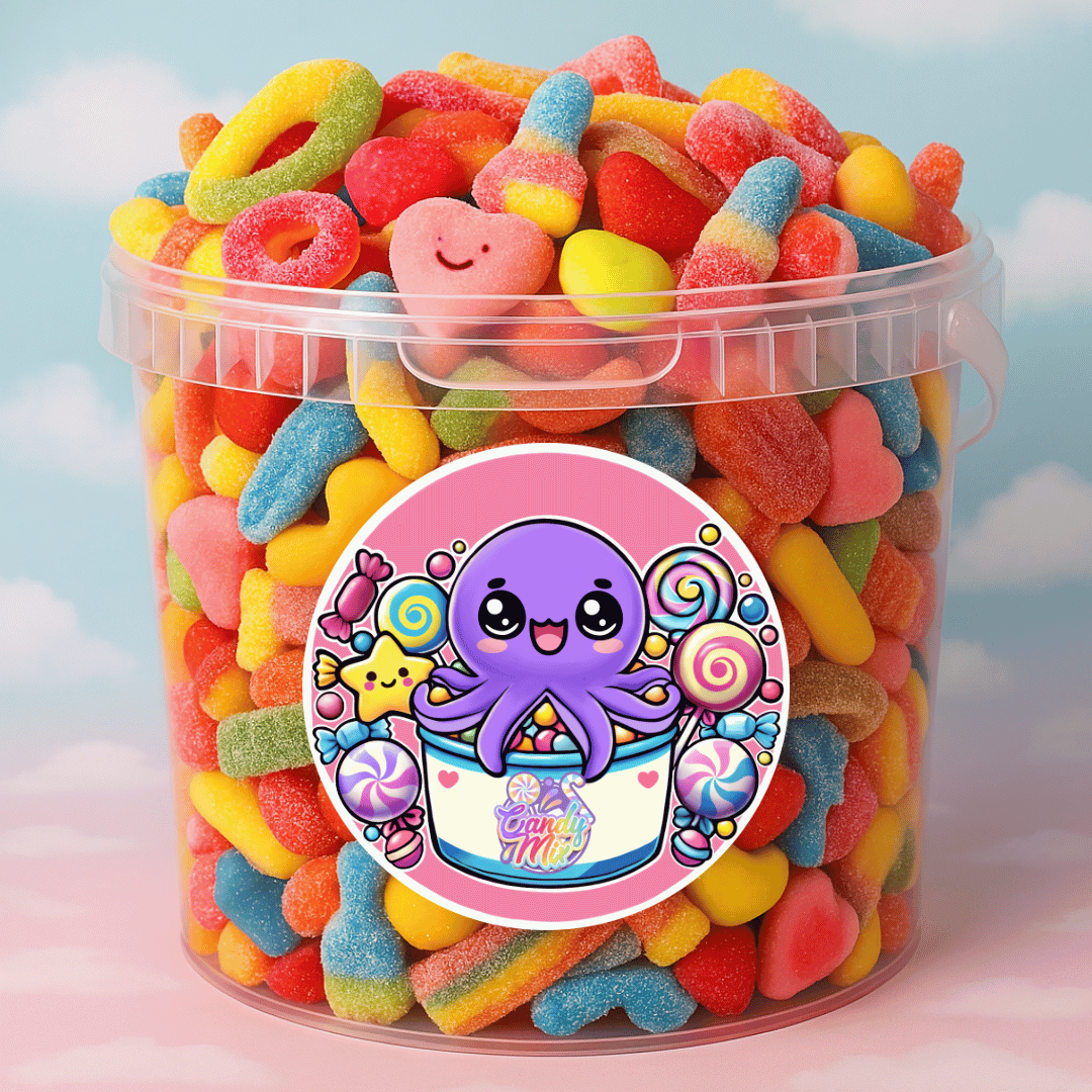 Candy Bucket Acide/Sucré - Seau de Bonbons Vrac (3,5kg) | (Une Sélection de 31 bonbons)