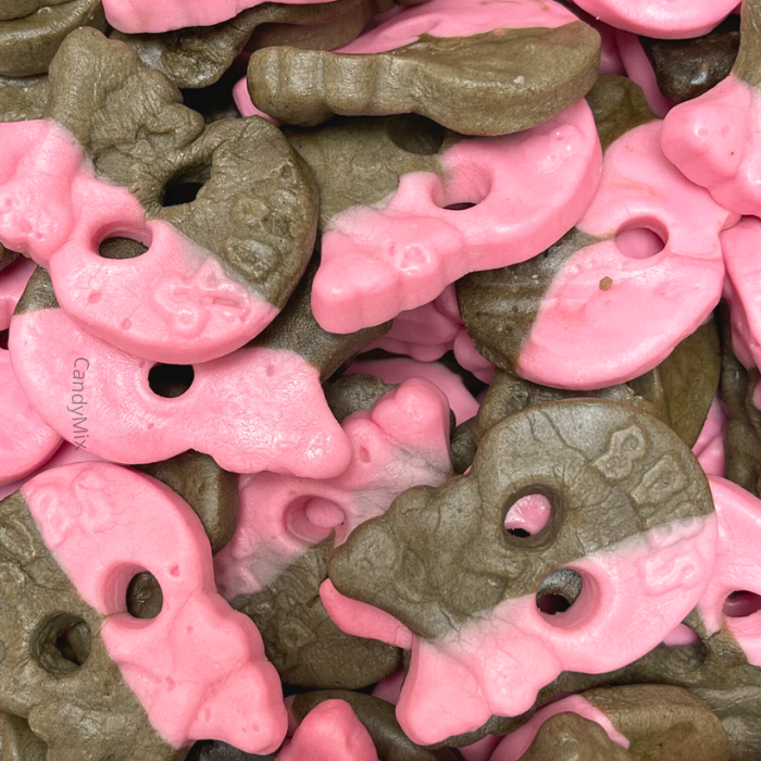 🌱🖤 Bubs Raspberry/Licorice Skulls (100g) - Swedish Sweets