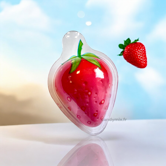 3D Juicy Gummy Strawberry Burst - Bonbon fourré