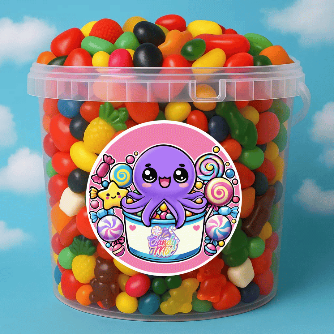 Candy Bucket Lisse- Seau de Bonbons Vrac (3,5kg) | (Une Sélection de 30 bonbons)
