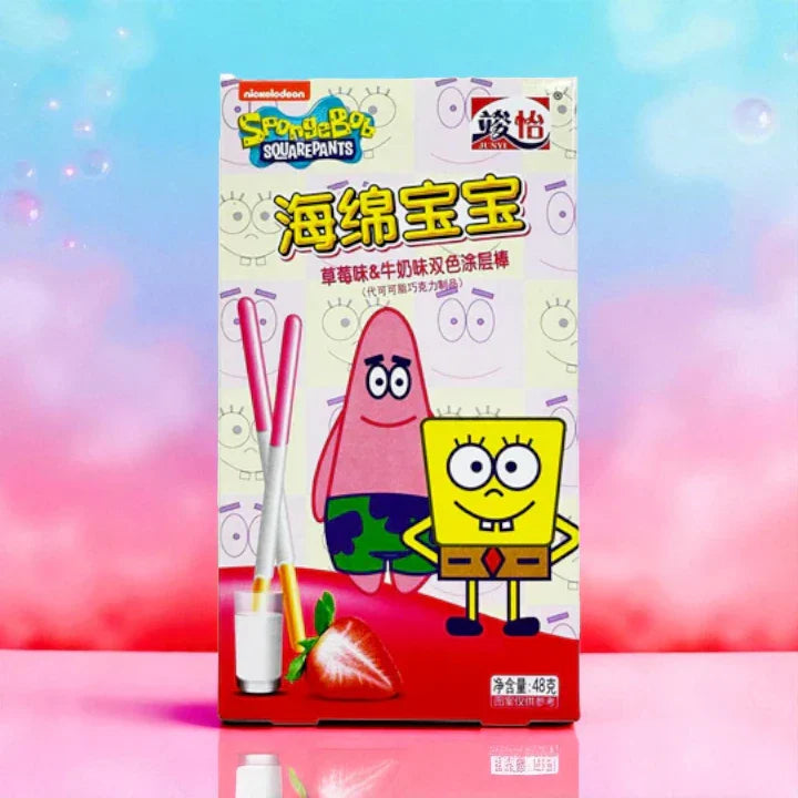Strawberry and Milk Sticks - SpongeBob SquarePants - 48g