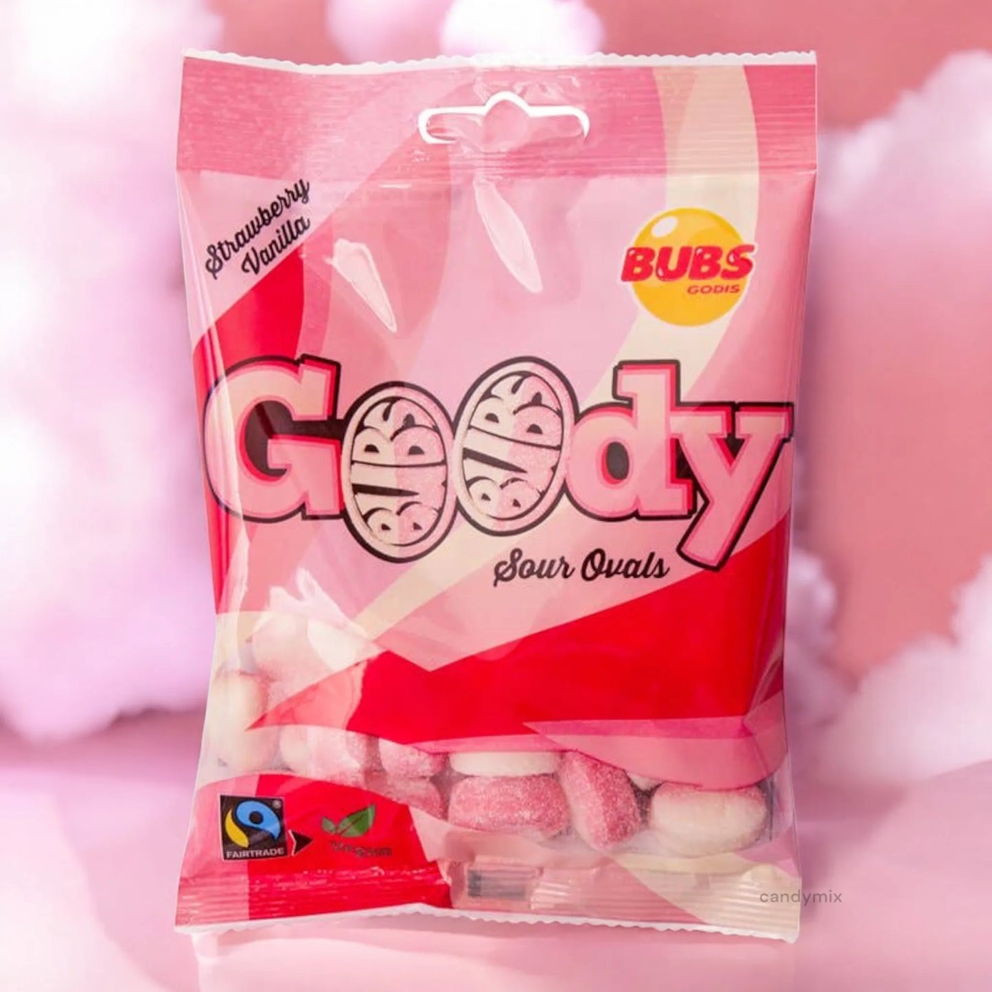 Bubs Goody Sour Ovals Strawberry Vanilla