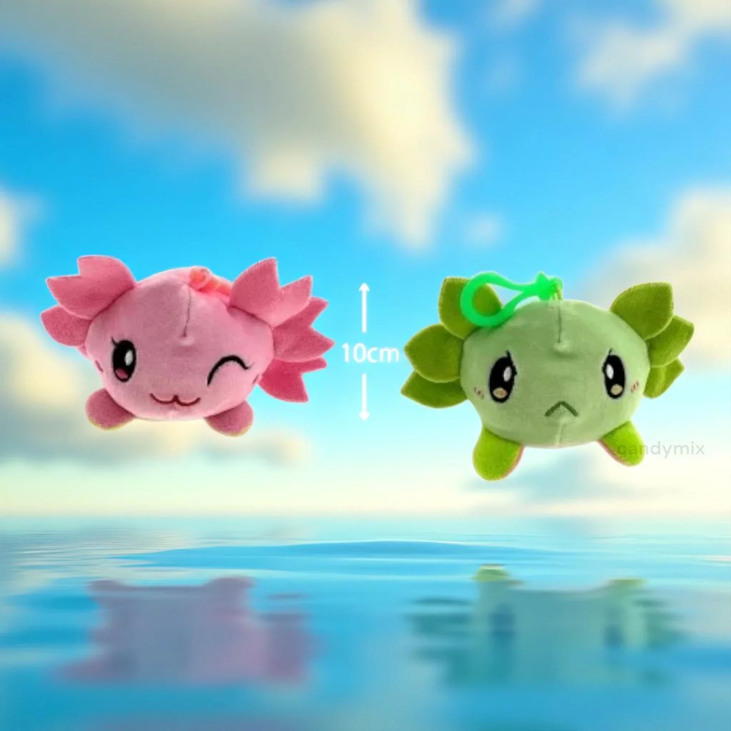 Reversible Axolotl Bagclip 